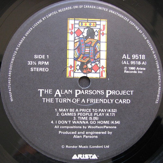 The Alan Parsons Project ‎– The Turn Of A Friendly Card