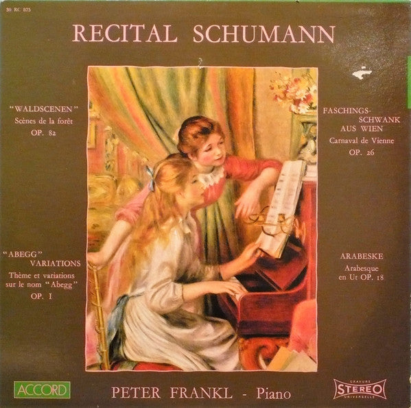 Peter Frankl ‎– Recital Schumann