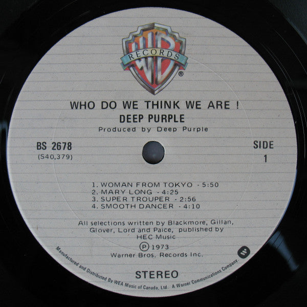 Deep Purple – Who Do We Think We Are! (LP, Used)