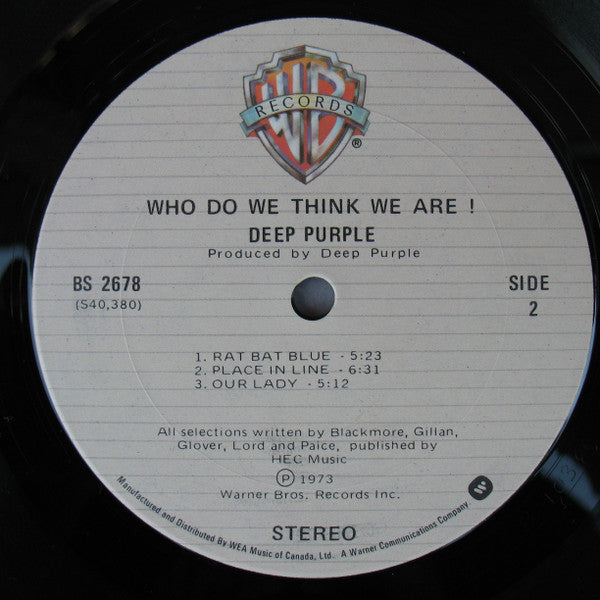 Deep Purple – Who Do We Think We Are! (LP, Used)