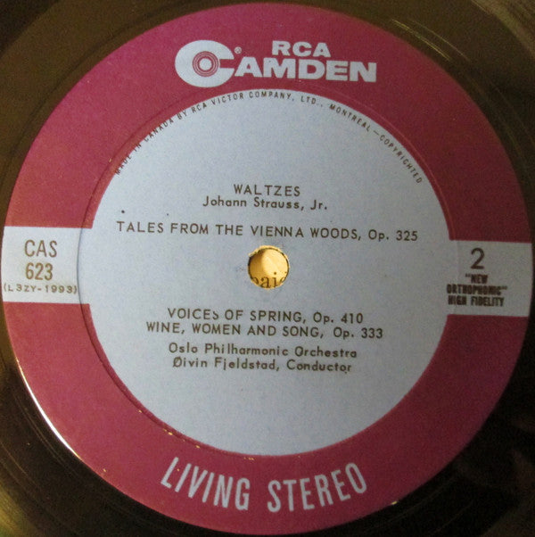 Johann Strauss, Jr., Oslo Philharmonic Orchestra, Øivin Fjeldstad ‎– Waltzes (LP, Used)